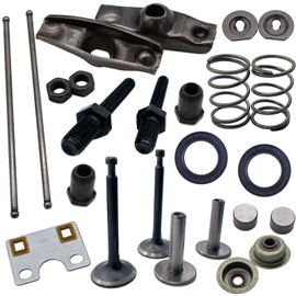 Generator Engine Valve Stem Seals for Honda GX160 GX200 with Guide Plate, Pressure Washer Rockers Arm Pivot Parts Adjusting Nuts Spring Lifter Kit