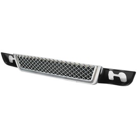 IKON MOTORSPORTS Grille Compatible With 2007-2014 GMC YUKON SLE SLT& YUKON DENALI & YUKON XL 1500 DENALI, ABS Chrome Front Bumper Hood Grill