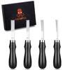 CBHGFEA 4 Size Leather Edge Skiving Bevelers Tool Set, French