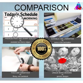Boho Daily Schedule Charts- Laminated 14x19.5 – Dry Erase Classroom Posters and Decorations, Back to School Supplies, Teachers’ Posters for Preschool, Kindergarten, Elementary Classes, Homeschool