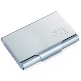 'Troika Jumbo 30 Card Case CDC78/Ti – Viste Business Card Holder"30 – Embossed On Lid – For 30 Cards, Titanium – Das Original von Troika