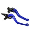 Y114 Blue Yamaha Brake Clutch Levers with 6 Adjustments Short