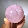 RCSTONE 1.4" Rose Quartz Baoding Balls Small Pink Crystal Healing