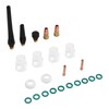 23Pcs TIG Welding Accessory Set Glass Cup Connector Electrode Clamp