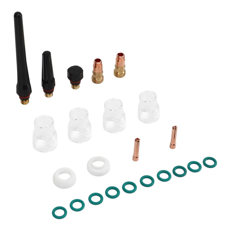 23Pcs TIG Welding Accessory Set Glass Cup Connector Electrode Clamp