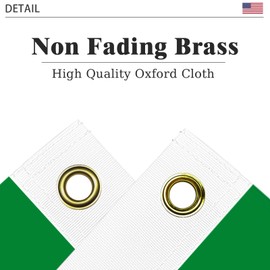 Ireland Irish Shamrock Flag 3x5 Double Sided Ireland Republic Flag Three Layer 240D Polyester Fiber Saint Patrick's Day Clover Flags with Durable Canvas Header and 2 Non Fading Brass Grommets