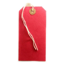 RED Manila Strung Tags Luggage Labels RED Size 120X60MM Pack of 50