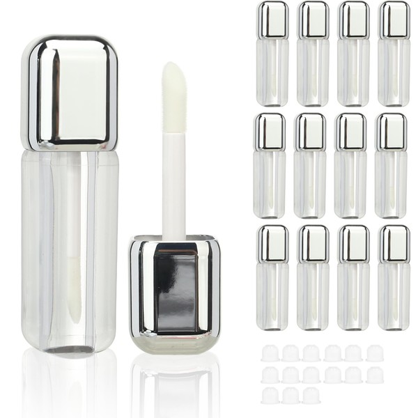 COSIDEA 14pcs Silver 7ml Square big doe foot wand lip