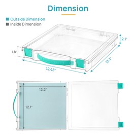 Vtopmart 3 Pack Board Game Storage with Handle and Snap-Tight Latch Lid