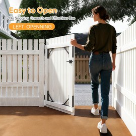 DIYHD Heavy Duty Anti-Sag Gate Kit with Left-Opening Latch for 2x4 Lumber