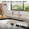 FORIOUS Kitchen Faucet with Soap Dispenser, Brushed Nickel Stainless Steel