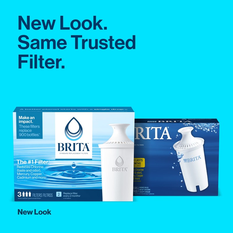 BRITA Water Filter Pitcher Advanced Replacement Filters, 1 Filter
