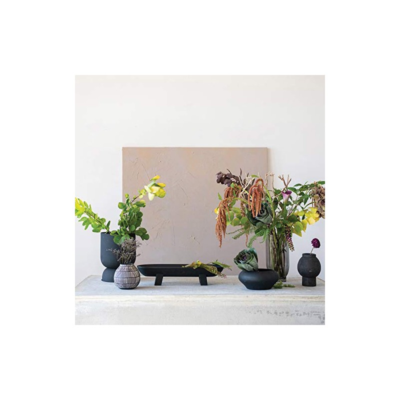 Bloomingville Mango Wood Footed, Black Tray (AH1719)