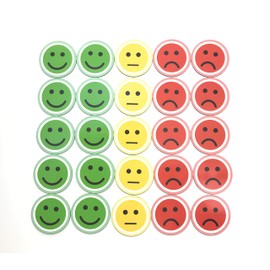 Round Magnet Pack of 25 (10 Green, 10 Red and 5 Yellow Magnets) (5 cm)