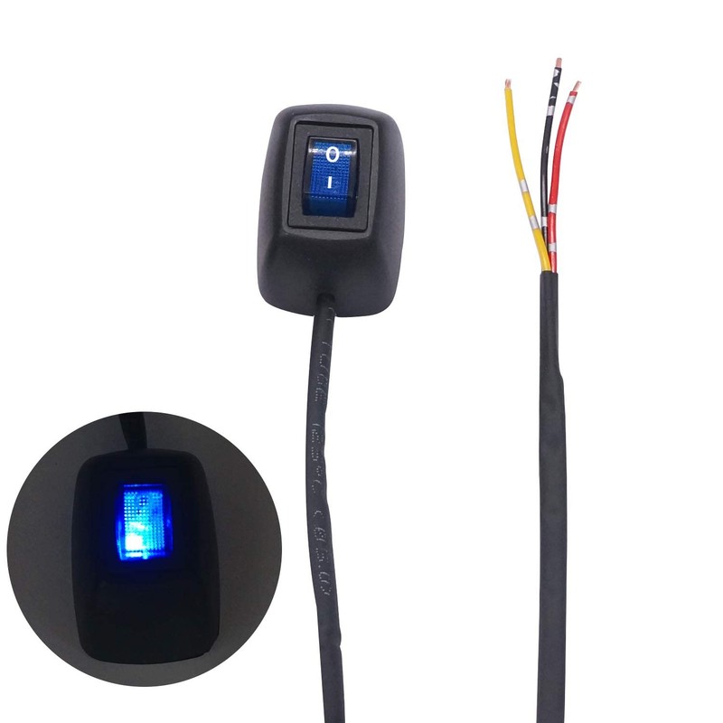 TWTADE Paste Type Switch Car Push Button Switch with LED
