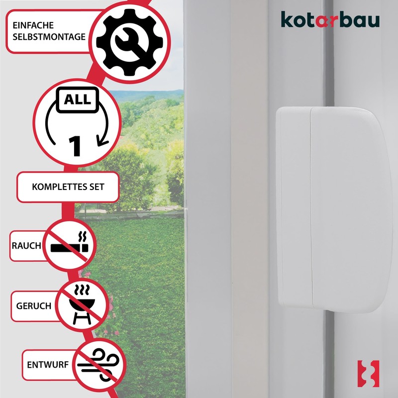 KOTARBAU Balcony Door Catch Practical Plastic Safe Smoking Terraces Door