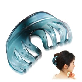 KMYZQDV 4 Inch Teal Hair Claw Clip for Women Heavy Duty Grip Clips for Thick Hair Turquoise Blue Hair Accessories Long Peculiar Design Strong Hold and Stylish Look for Everyday Use