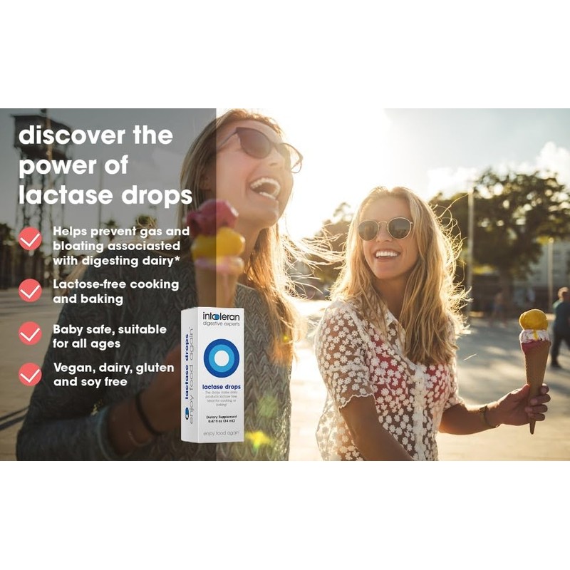 Intoleran Lactase Digestive Enzyme Drops - 0.47 FL Oz (14ml)