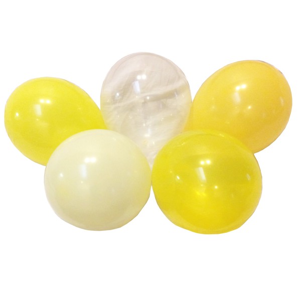 Yellow Lemon Butter Cream Assorted Mixed YELLOW 13" Inch Rubber Latex Party Balloons for Wedding Bridal Baby Shower Special Event (50 pcs)