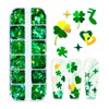 Mygitter Nail Art Green Glitter Sequin 3D St. Patrick's Nail