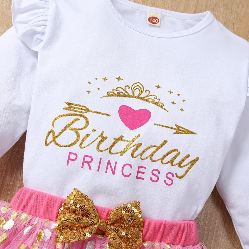 DDLUZQual - Conjunto de 2 vestidos de princesa de cumpleaños