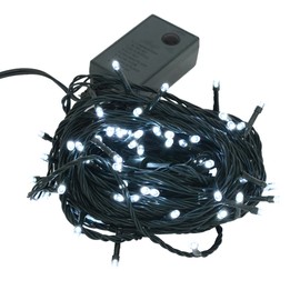 【ホワイト】イルミネーション LED ライト クリスマスライト 屋内 100球 点灯パターン記憶メモリー付 連結可