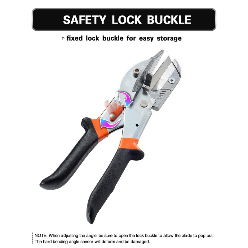 HOHXEN 45° - 135° Angle Miter Shear Cutter, Multi-Function Trunking