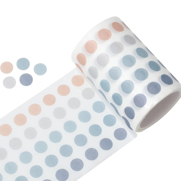 YUBBAEX Morandi 5/16" Dot Washi Tape Round Stickers 1250 Dots