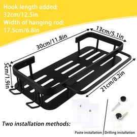 Huiyoulan Kitchen Sink Organiser, Sink Organiser, Hanging, Stainless Steel Sink Organiser, Black with Towel Holder and Hook, for Storing Kitchen Utensils such as Sponges and Brushes