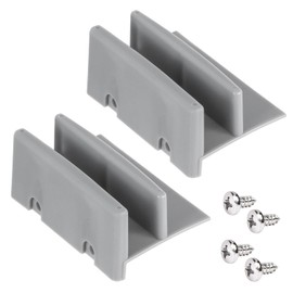 M6192 Sliding Shower Door Bottom Track, 1/2-inch Groove, for 7/16-inch Thick Sliding Shower Doors (Gray, 2-Piece Set)