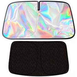 Chislimal Windshield Sun Shade Custom Fit for Toyota Tacoma(2016-2025),Front Windshield Shade Heavy Duty Fabric with Strong Metal Frame,Iridescent Color UV Protection and Heat Reflector.