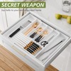 Bamboo Kitchen Silverware Drawer Organizer - Expandable Wood Utensil Holder
