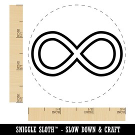 Infinity Symbol Outline Rubber Stamp for Stamping Crafting Planners - 3/4 Inch Small