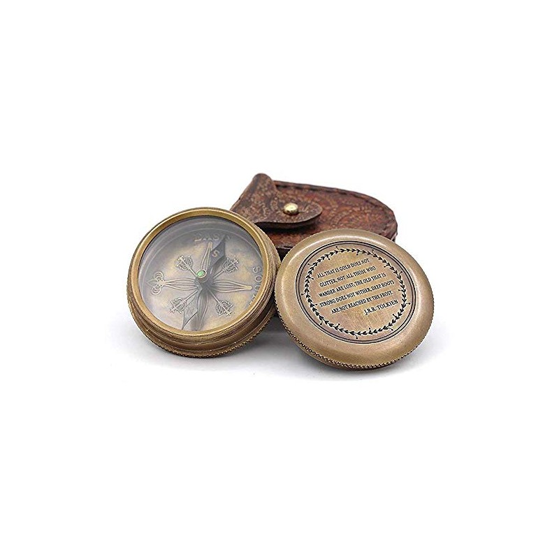 Nautical Replica Hub Beautiful Brass Pocket Compass - Watch Type