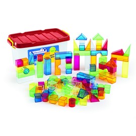 Excellerations STEM Translucent Light Blocks - Set of 100 in a Bin (Item # LTBLK100)