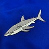 Great White Shark Embroidered Patch Jaws Iron-On Applique Ocean Fish
