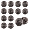 MytaYt Pack of 12 23 mm Metal Blazer Buttons Black