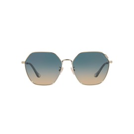 Coach HC7132 Sunglasses, Shiny Light Gold/Blue Yellow Gradient, 58 mm