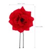 Artibetter Horquillas Rosa Roja Accesorios Para El Cabello 4 X