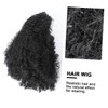 BIUDECO 1pc Realistic Short Afro Wig Synthetic Hair for Women