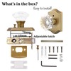 Gobrico Transparent Glass Door Knobset Interior,Privacy Diamond Crystal Door Lockset