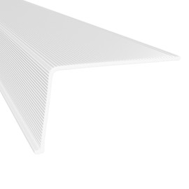 KastLite Linear Under Cabinet Light Cover Replacement | White Ribbed Acrylic Undercabinet Lens Diffuser | 33-5/16"L x 2-15/16"W x 1-7/8"H | Under Counter Lights for Kitchen Bathroom & Vanity | Shape G
