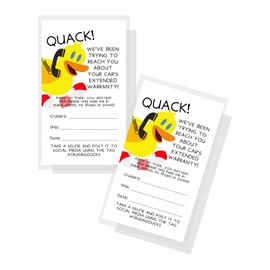Extended Warranty Cruising Duck Tags | 50 Pack | Oh What Luck You’ve Found a Keep or Hide You Decide Ship Game 2x3.5” | Trying to Reach You Funny | Attach to Rubber Sailor Ducks Medallion Caribbean