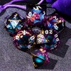 Black Eye of Mystery Liquid Core DND Dice Set –