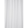 Croydex White Woven Stripe Water-Resistant Textile Shower Curtain,1800 x 1800mm