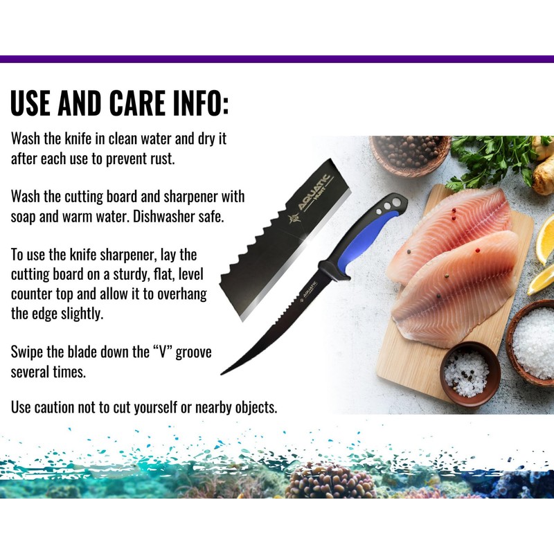 Pro 3-in-1 Set: 6.5” Fish Fillet/Boning Knife - 12” Non-slip