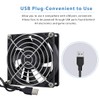 GDSTIME 90mm Mini USB Fan, 2 Pack 92mm x 25mm