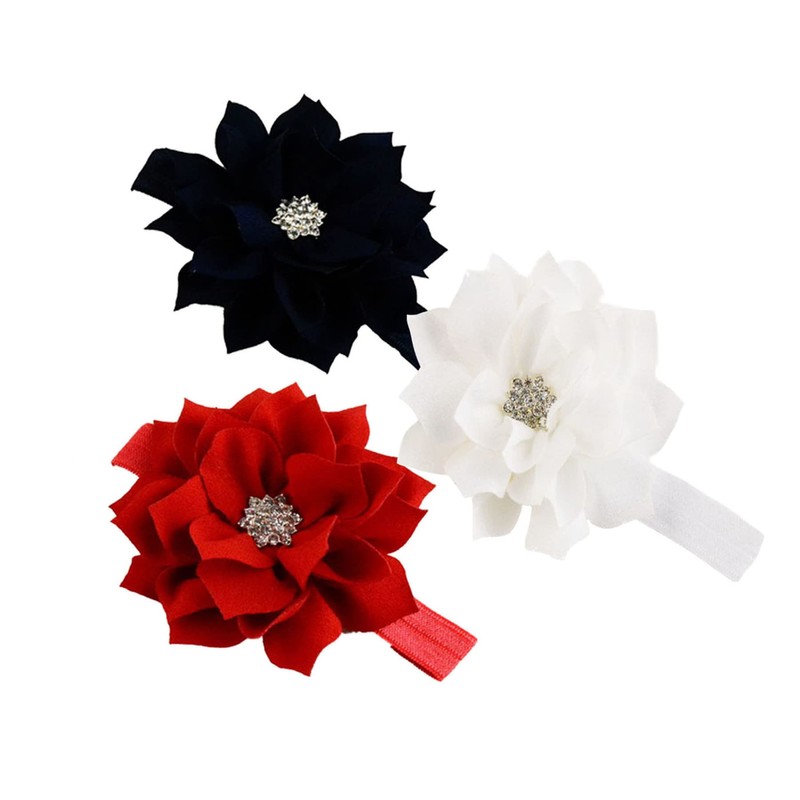 Diademas para bebé niña (LK8) (rojo + negro + blanco)