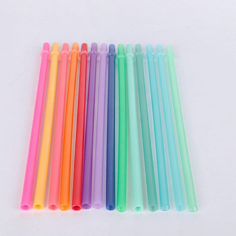 24Pcs Reusable Drinking Straw by WerkaSi, 10.6-inch 12Pcs Long Clear