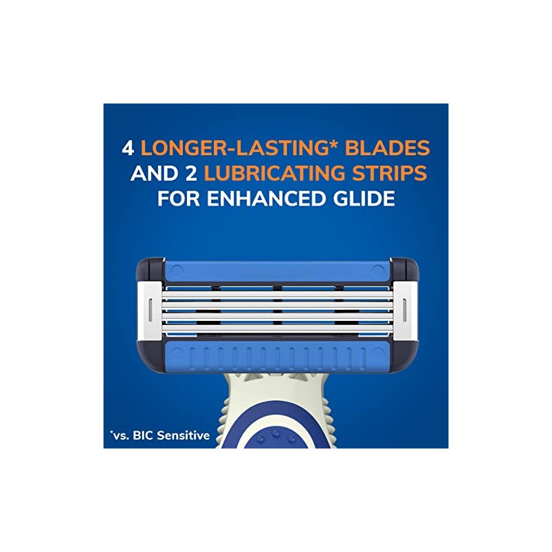 BIC EasyRinse Anti-Clogging Men's Disposable Razors for a Smoother Shave